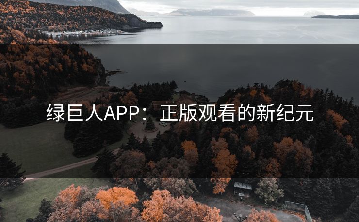 绿巨人APP：正版观看的新纪元